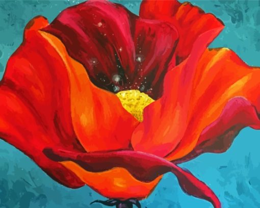 Red Poppy Georgia Okeefe Paint By Numbers