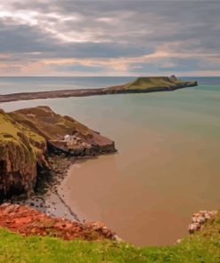 Rhossili Worms Head Island Paint By Numbers