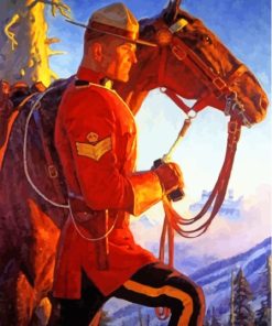 Royal Canadian Mounted Police Art Paint By Numbers