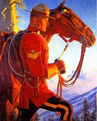 Royal Canadian Mounted Police Art Paint By Numbers