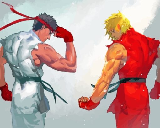 Ryu And Ken Paint By Numbers