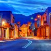 Santa Fe Streets At Night Paint By Numbers