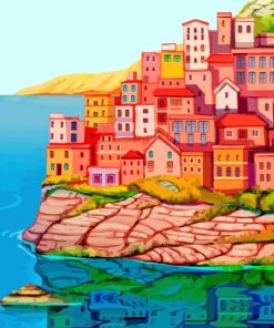 Sardinia Buildings Art Paint By Numbers