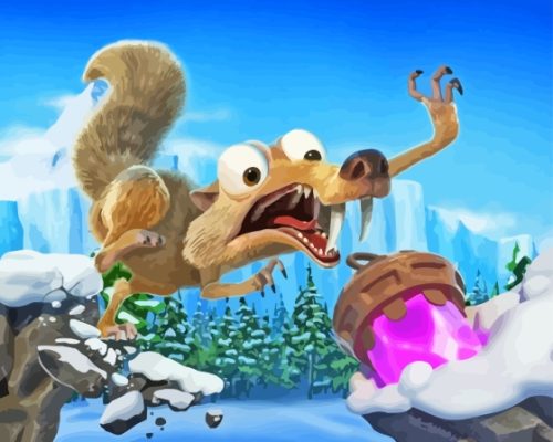 Scrat Ice Age Animation Paint By Numbers