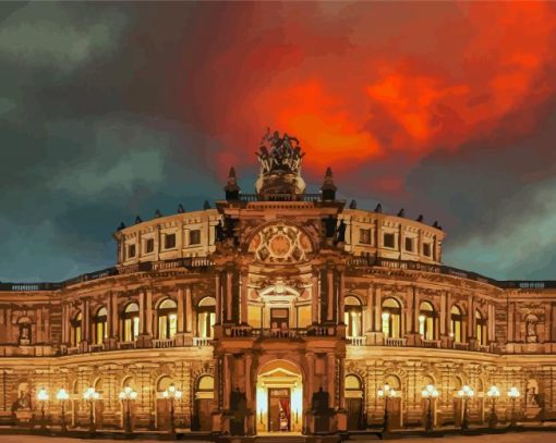 Semperoper Dresden Germany Paint By Numbers