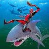 Shark And Deadpool Paint By Numbers