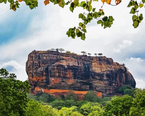 Sri Lanka Sigiriya Rock Paint By Numbers