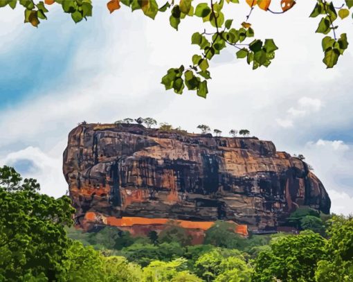 Sri Lanka Sigiriya Rock Paint By Numbers