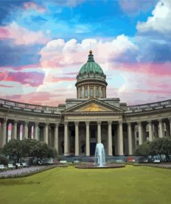 Sunset At Kazan Cathedral Paint By Numbers