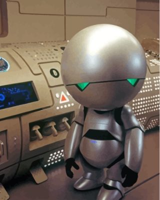 The Hitchhikers Guide To The Galaxy Marvin Robot Paint By Numbers