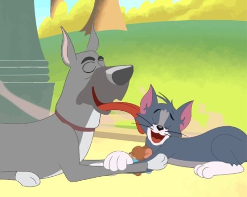 Tom And Jerry With Dog Paint By Numbers