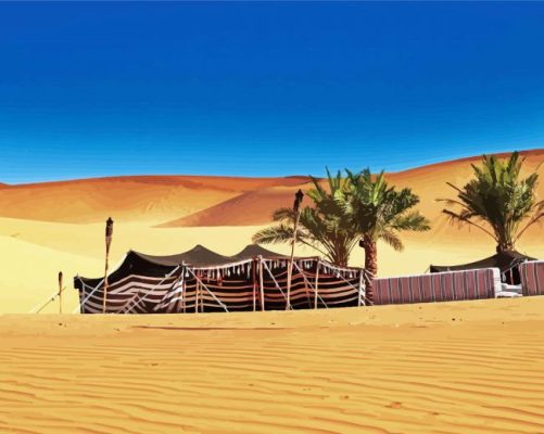 UAE Dubai Desert Camp Paint By Numbers