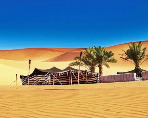 UAE Dubai Desert Camp Paint By Numbers