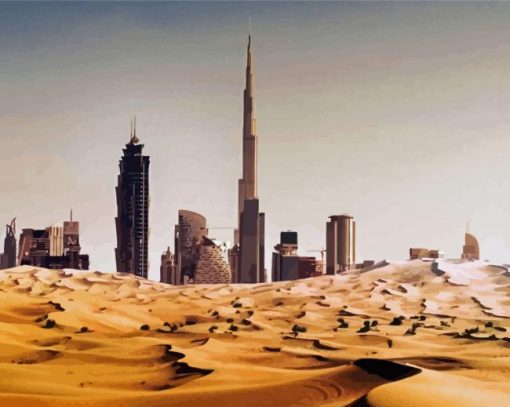 UAE Dubai Desert Paint By Numbers