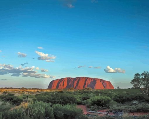 Uluru Australian Outback Landscape Paint By Numbers