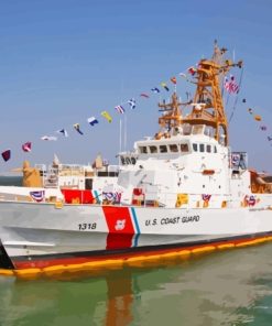 United States Coast Guard Boat Paint By Numbers