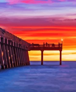 Venice Florida Pier Sunset Paint By Numbers