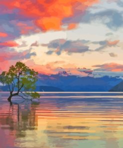 Wanaka Lake Tree Paint By Numbers