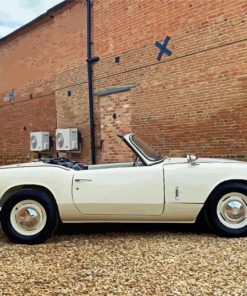 White Classic Triumph Spitfire Mk3 Paint By Numbers