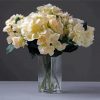 White Hydrangeas In Glass Vase Paint By Numbers