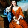 Woman In Orange Dress With Dog Paint By Numbers