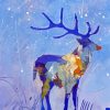 Abstract Winter Fawn Paint By Numbers