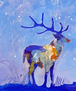 Abstract Winter Fawn Paint By Numbers