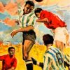 Abstract Vintage Football Paint By Numbers