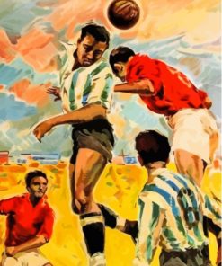 Abstract Vintage Football Paint By Numbers