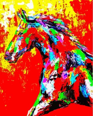 Aesthetic Abstract Horses Paint By Numbers