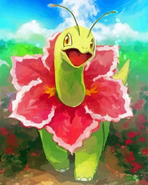 Aesthetic Chikorita Art Paint By Numbers