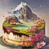 Aesthetic Landscape Cake Paint By Numbers