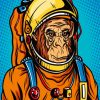 Aesthetic Space Astronaut Chimp Paint By Numbers