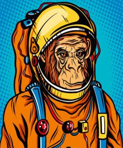 Aesthetic Space Astronaut Chimp Paint By Numbers