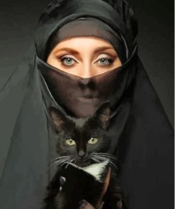 Arab Lady And Cat Paint By Numbers