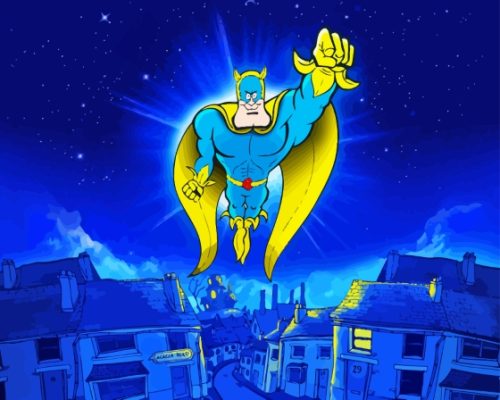 Bananaman Cartoon Paint By Numbers