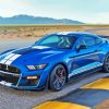 Blue Mustang Shelby Gt 500 Paint By Numbers