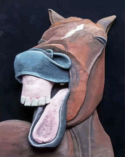 Brown Laughing Horse Paint By Numbers