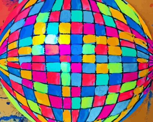 Colorful Disco Ball Paint By Numbers