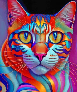 Colorful Cat Paint By Numbers