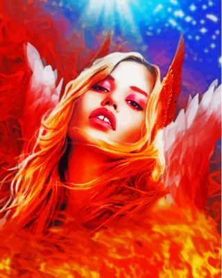 Cool Girl On Fire Paint By Numbers