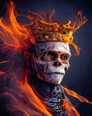 Cool Skeleton king Paint By Numbers