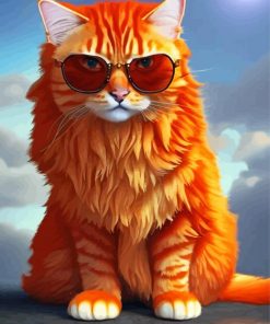 Cool Cat Wearing Glasses Paint By Numbers