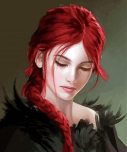 Cute Red Haired Woman Paint By Numbers