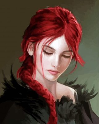 Cute Red Haired Woman Paint By Numbers