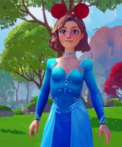 Disney Dreamlight Valley Elsa Dress Paint By Numbers