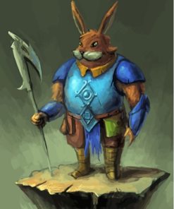 Fat Rabbit knight Paint By Numbers