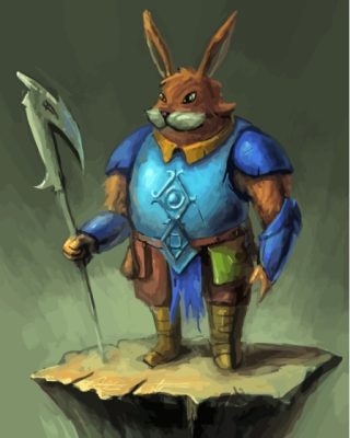 Fat Rabbit knight Paint By Numbers