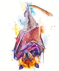 Giant Golden Crowned Flying Fox Art Paint By Numbers