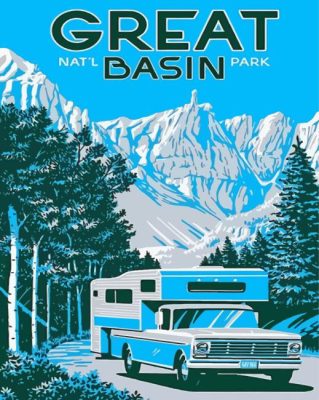 Great Basin National Park Poster Illustration Paint By Numbers